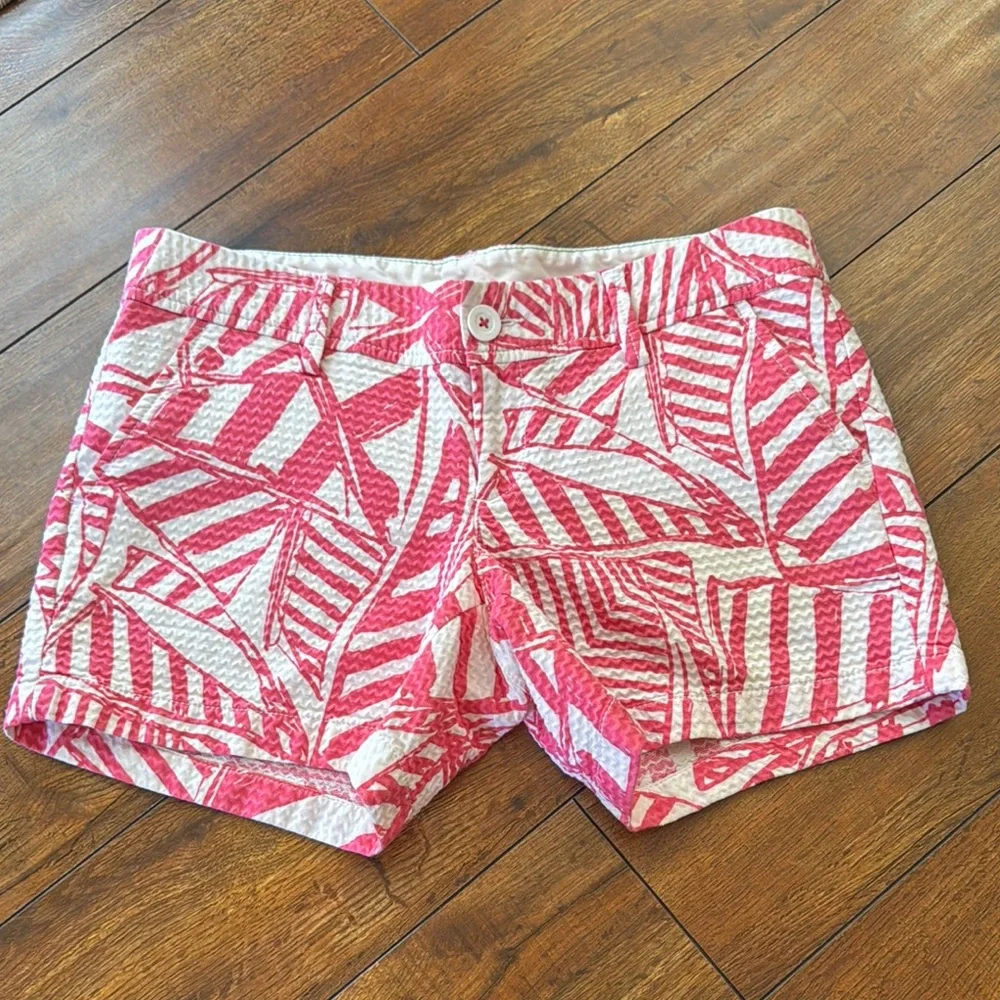 Pink and White Patterned Women's Shorts